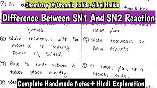 Difference Between SN1 And SN2 Reaction  Chemistry Of Organic HalideAlkyl Halide  MScNotes [upl. by Costin]