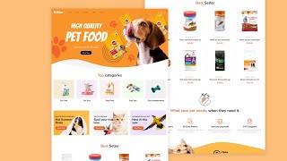 Pet Shop Design Using HTML CSS amp JS [upl. by Malita]