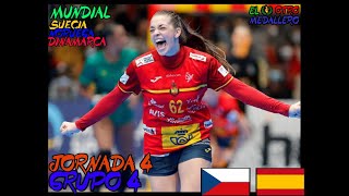 Balonmano Rep Checa vs España Resumen en español del MUNDIAL 2023 [upl. by Umont]