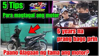 TIPS  PARA TUMAGAL ANG MOTOR  6 years na wala parin sira  motorcycle proper maintenance [upl. by Aneris709]