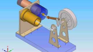 Gamma Stirling Engine Assembly [upl. by Marlie609]