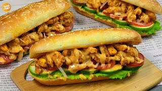 New Chicken SUBWAY Sandwich RecipeRamzan Recipe 2024 New Recipe 2024 Ramzan special recipes 2024 [upl. by Aicilegna]