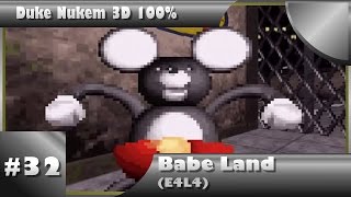 Duke Nukem 3D 100 Walkthrough Babe Land E4L4 All Secrets [upl. by Torbert]