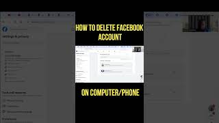 How to delete Facebook account on computerphone shorts deletefacebookaccountpermanently [upl. by Erl]