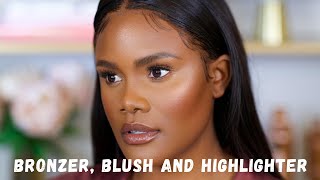 BRONZER BLUSH AND HIGHLIGHTER TUTORIAL for Beginners  Ale Jay [upl. by Squires]