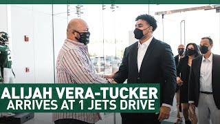 Alijah VeraTucker Arrives At 1 Jets Drive For The First Time  The New York Jets  NFL [upl. by Ojeitak]