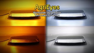 AgriEyes W12M Magnetic Strobe Light Bar 4 Color Modes LED flashing lights for emergency vehicles [upl. by Marnia]