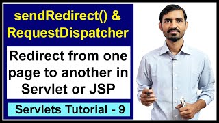 9 sendRedirect method  RequestDispatcher  Include vs Forward  Servlet and JSP Tutorial [upl. by Sonaj]