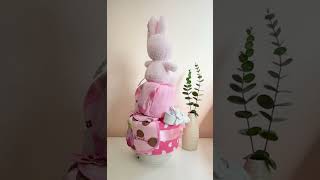 Our Customised 2 tier Baby Girl Diaper Cake [upl. by Artep621]