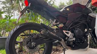 Honda CB300R exhaust VS KO Light Ning exhaust sound [upl. by Rubie]