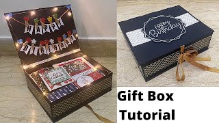 How To Make Hamper Box At Home  Handmade Birthday Gift Ideas  Gift Box Tutorial  Crafteholic [upl. by Eanel]