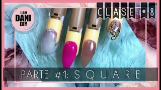 CLASE 8 1 de 4 💅 Cómo hacer UÑAS ESCULPIDAS en GEL con TIPS punta SQUARE 💅 [upl. by Rabin]