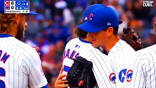 Kyle Hendricks gets standing ovation in what couldbe last home start at Wrigley Field  Reds vs Cubs [upl. by Powel]