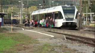 Züge  Trains in KoblenzSchweiz mit MAK 1700 und RBDe 561 [upl. by Green723]