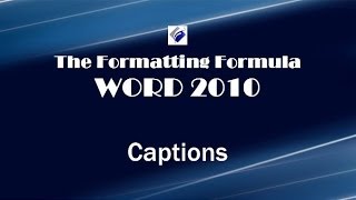 Word 2013 Captions [upl. by Suravat272]