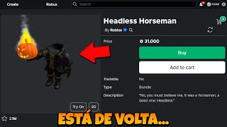 HEADLESS HORSEMAN A CABEÇA INVISÍVEL ESTÁ DE VOLTA  ROBLOX [upl. by Pass]