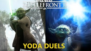 Epic Yoda Duels  Star Wars Battlefront II [upl. by Nitsuj672]