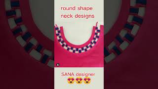 Latest neck designs 😍 round shape neck design 😍 rap fashion [upl. by Monda310]