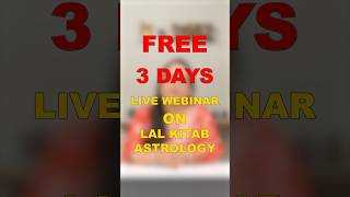 Free webinar on Lal Kitab Astrologyshorts [upl. by Elimac]