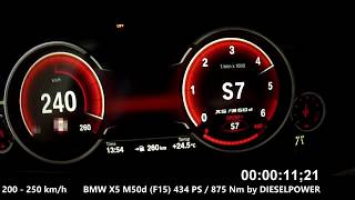 Acceleration BMW X5 M50d 434PS875Nm by DIESELPOWER wwwdpracecom [upl. by Weibel]