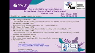 NRF Bursaries Full Cost of Study and Partial Cost of Study Info Session [upl. by Aynnat]