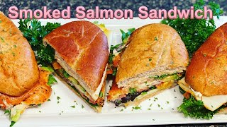 Smoked SALMON Sandwich 🥪 [upl. by Nihsfa816]