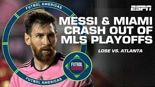 ‘GREATEST UPSET OF ALL TIME’ Messi amp Inter Miami crash out of MLS Cup playoffs  ESPN FC [upl. by Noval]