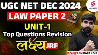 UGC NET Law Marathon  Complete UGC NET Law Unit 1 Revision  UGC NET Law Preparation By Karan Sir [upl. by Annabal394]