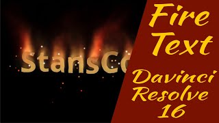 Fire Text  Davinci Resolve 16 [upl. by Nura]