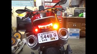 Kuryakyn by Kellermann Atto LED Turn Signals on Ducati Monster Motorcycle [upl. by Anived36]