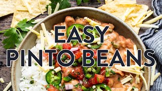 Easy Pinto Beans  PLANTBASED SIDE DISH [upl. by Wayolle]