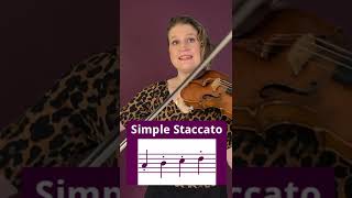 SIMPLE STACCATO violin bowing technique [upl. by Menis378]