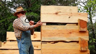 Round 5  Dovetail Log Cabin Build Ep 25 [upl. by Aubigny]