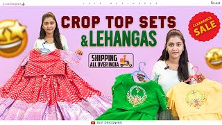 Clearance Sale 😱 Customised Crop top amp Lehanaga sets  Crop Tops With Prices  Low Cost Crop Tops [upl. by Nowell]