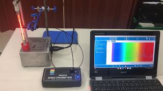 Spectral analysis of a Neon gas discharge tube  APPARATUS SETUP [upl. by Aileve]