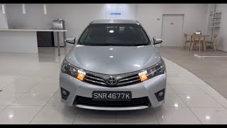 Toyota Corolla Altis 16L CVT Elegance LED Keyless 2014 Silver  SNR4677K [upl. by Hillell]