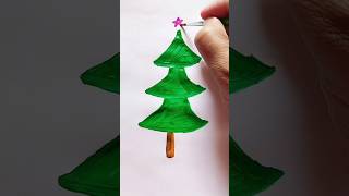 Christmas Tree 🎄 Acrylic Painting For Kids tree christmas jinglebells trending shorts painting [upl. by Maddie]