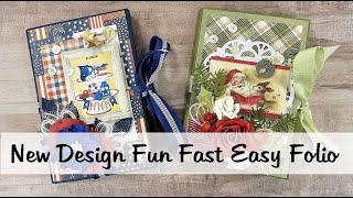 New Design Fun Fast Easy Pocket Folio Tutorial Pollys Paper Studio [upl. by Neelyam516]