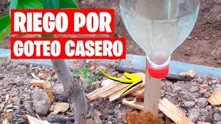 Riego por Goteo Casero 💧 Muy Fácil  La Huerta de Ivan [upl. by Ellessig]