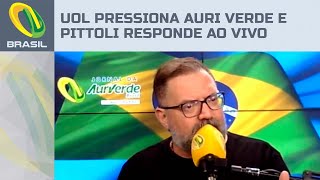 Jornalista do Uol pressiona Auri Verde Brasil e Alexandre Pittoli dá resposta ao vivo [upl. by Reagen]