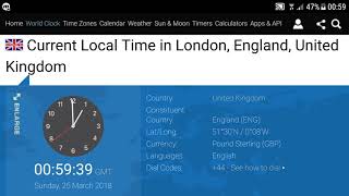 Clocks go forward  BST start in London United Kingdom 2018 [upl. by Galliett]