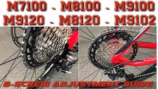 Shimano MTB Rear Derailleur B Screw Adjustment Guide  Whats The Different [upl. by Nylrebmik]