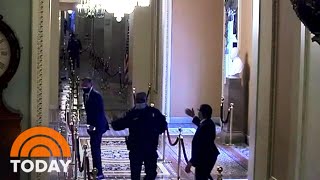 Hero Officer Eugene Goodman Directs Mitt Romney To Safety In Capitol Riot Video  TODAY [upl. by Graff]