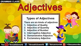 Grammar Class  Adjectives  Quality Quantity Number [upl. by Ahsya804]