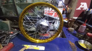 Gold Cg 125 Rim Powder Coated Paint Technology In Lahore Pakistan excellent quality coating [upl. by Adnawak]