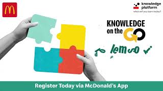 Knowledge On The Go  McDonalds Pakistan [upl. by Nashner]