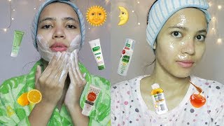 Morning amp Night Skincare Routine acne prone skin  Demo  Skincare Setelah Lepas Dari Krim Dokter [upl. by Anelat206]