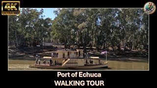 Port of Echuca  Victoria Australia  4K Walking Tour [upl. by Nhtanhoj631]