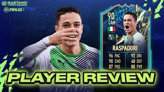 GIACOMO RASPADORI 90  Lohnt sich die SBC  FIFA 22 Player Review [upl. by Hillery]