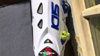 Sidi Crossfire 2 SRS motocross bootsWhiteyellowblue color4K video [upl. by Sapienza]